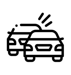 Overtaking Previous Car Icon Outline