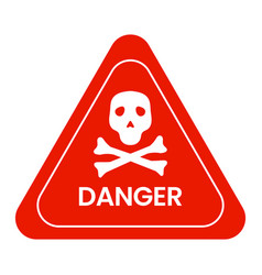 Sign With Skull Red Warning