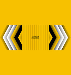 Yellow Geometric 3d Abstract Wide Banner