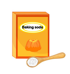 Baking Soda In A Craft Paper Bag And Spoon