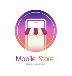 Gradient Mobile Store Logo Design