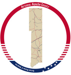 Map Of Apache County In Arizona Usa