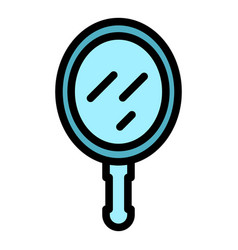 Shaving Mirror Icon Flat