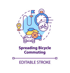 Spreading Bicycle Commuting Concept Icon