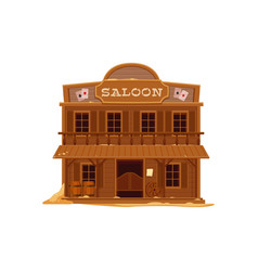 Wild West Western Town Saloon Cartoon Building