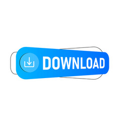 Blue Download Button Icon Upload