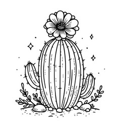 Desert Cactus Coloring Pages For Adults