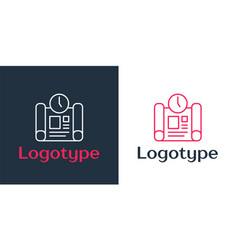 Logotype Line Business Project Time Plan Icon