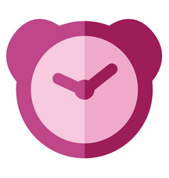 Pink Alarm Clock On A White Background