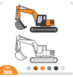 Coloring Book For Kids Excavator