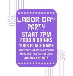 Labor Day Party Flyer Poster Design