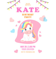 A Birthday Invitation With Unicorn