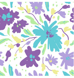 Abstract Very Peri Purple Flowers Seamless