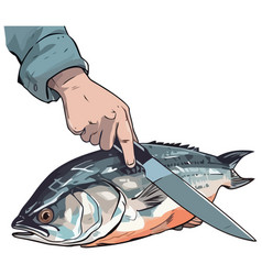 Freshly Caught Fish Held By Human Hand