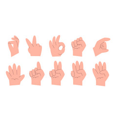 Hand Gesture Collection Flat