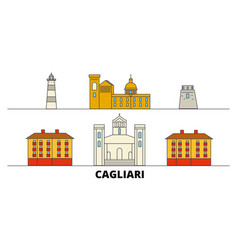 Italy Cagliari Flat Landmarks