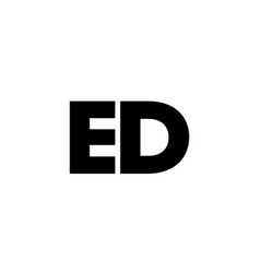 Letter E And D Ed Logo Design Template Minimal