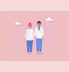 Male And Female Medical Characters 3d Web