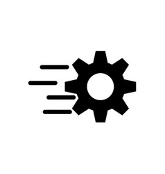 Silhouette Icon Of A Moving Gear