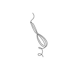 Continuous One Line Whisk Hand Mixer Drawn