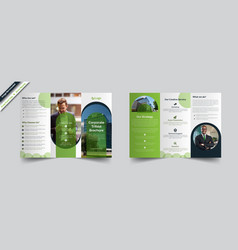 Corporate Green Trifold Brochure Design Template