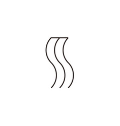 Letter M Shaped S Line Geometric Symbol Simple