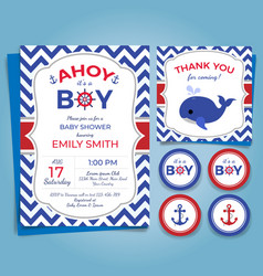 Nautical Theme Baby Shower Invitation Birthday Pa