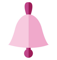 Pink School Bell On A White Background