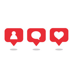 Red Social Icon Like Icon