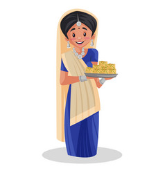 Indian Gujarati Woman Cartoon