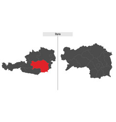 Map Of Styria State Of Austria