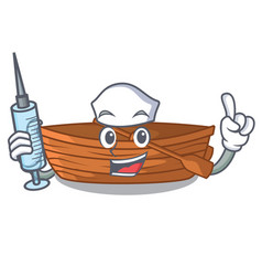 Nurse Wooden Boats Isolated With The Cartoons