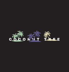 Tropical Delight Coconut Tree Icon Set For Vibrant