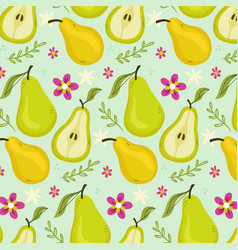 Flat Design Fruit And Floral Pattern