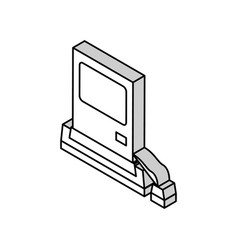 Computer Pc Retro Gadget Isometric Icon