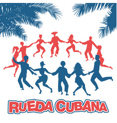 Cuban Rueda Or Group Of People Dancing Salsa