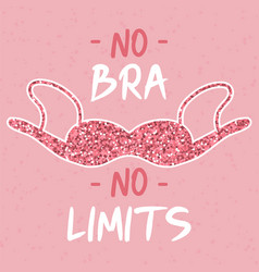 No Bra Day 13 October Card Lettering With Glitter