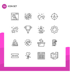 Set 16 Outlines On Grid For Falling Management