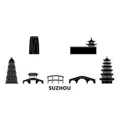 China Suzhou Flat Travel Skyline Set