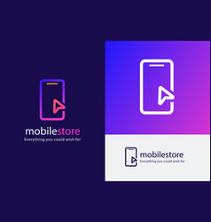 Gradient Mobile Store Logo Design