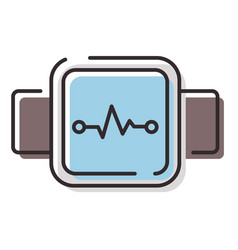 Isolated Line Icon Smart Watch Or Fitness