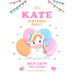 A Birthday Invitation With Unicorn