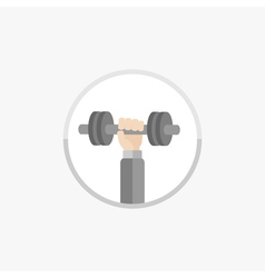 Hand With Dumbell Round Icon Sport Fitness