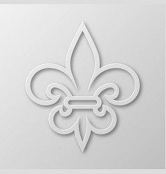 Realistic Paper 3d Fleur De Lis Closeup On