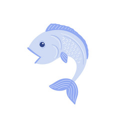 Fish Clipart Hand Drawn Flat