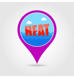 Heat Pin Map Icon Summer Vacation