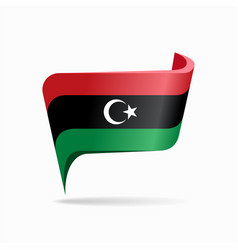 Libyan Flag Map Pointer Layout