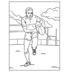 Rugby Coloring Page For Kids