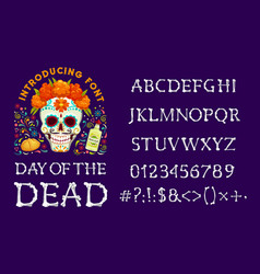 Skeleton Bones Font Halloween Type Day Of Dead