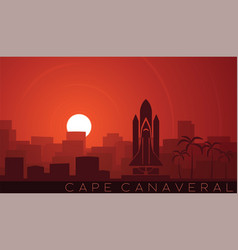 Cape Canaveral Low Sun Skyline Scene